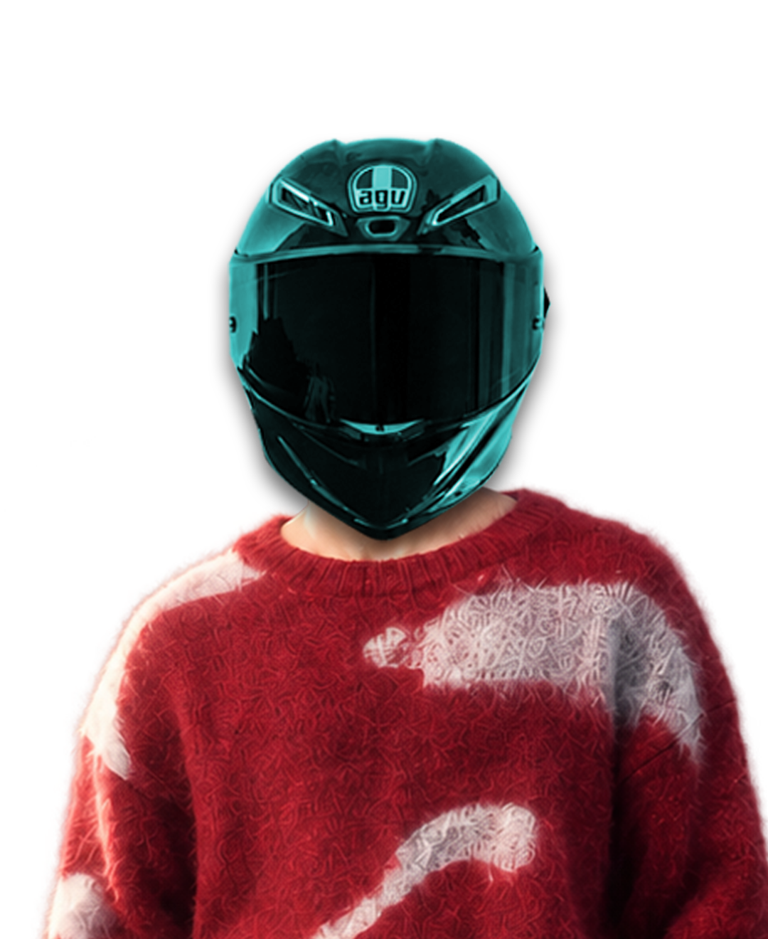 HONSXT rider with AGV helmet